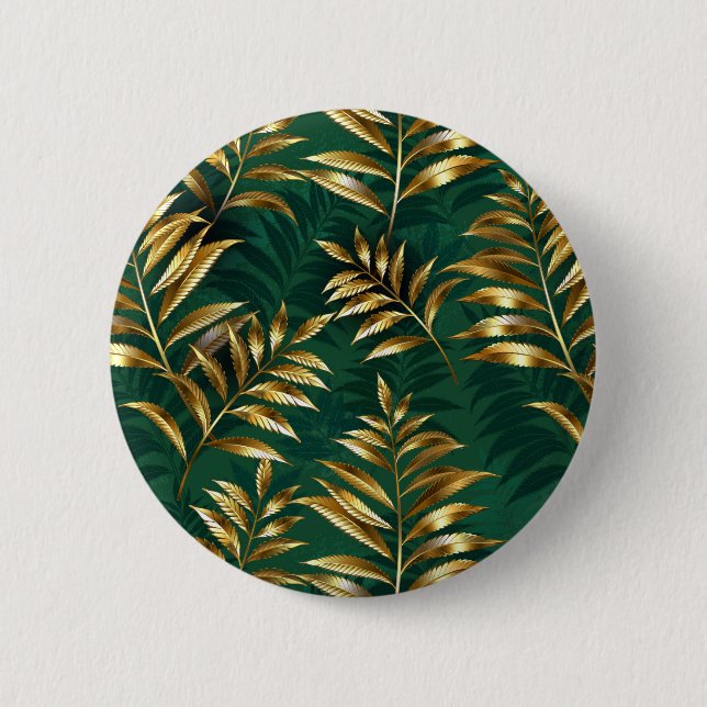 Seamless pattern with golden ferns button (Vorderseite)