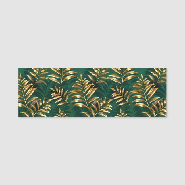 Seamless pattern with golden ferns namensschild (Vorderseite)