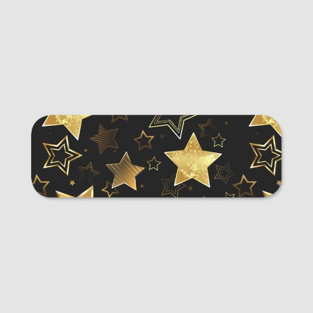 Seamless pattern with Golden Stars Namensschild (Vorderseite)