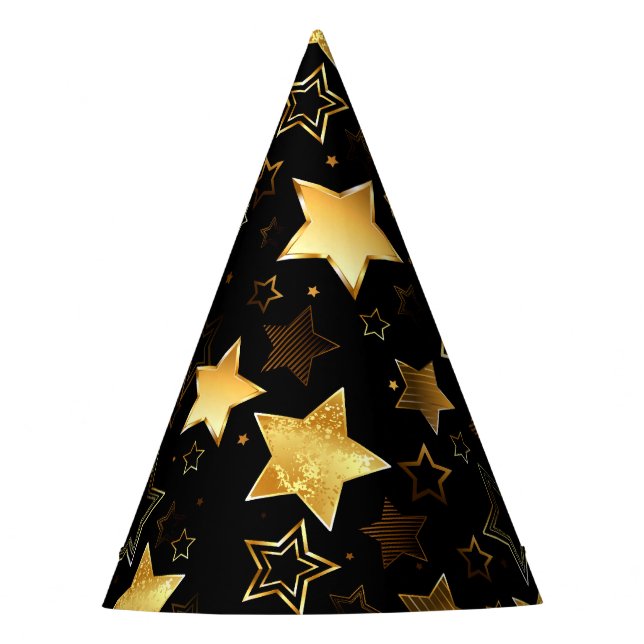 Seamless pattern with Golden Stars Partyhütchen (Vorderseite)