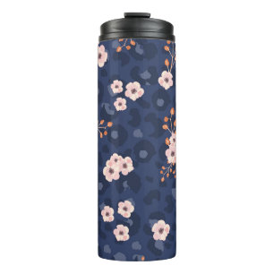 Seamless pattern with leopard skin and pink small thermosbecher