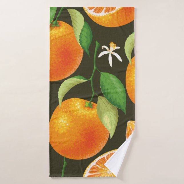 Seamless pattern with orange (Serviette de bain)