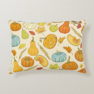 Seamless pattern with pumpkins, autumn leaves, app dekokissen