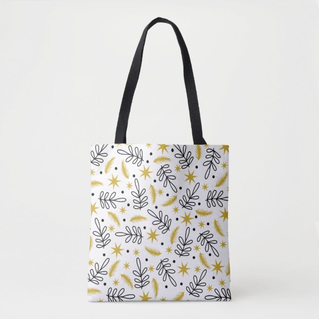 Seamless pattern with snowflakes and fir branches. tasche (Vorderseite)