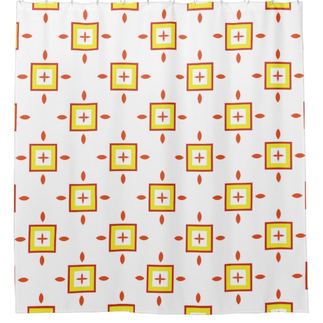 Seamless pattern with squares Abstract background  Duschvorhang (Vorderseite)