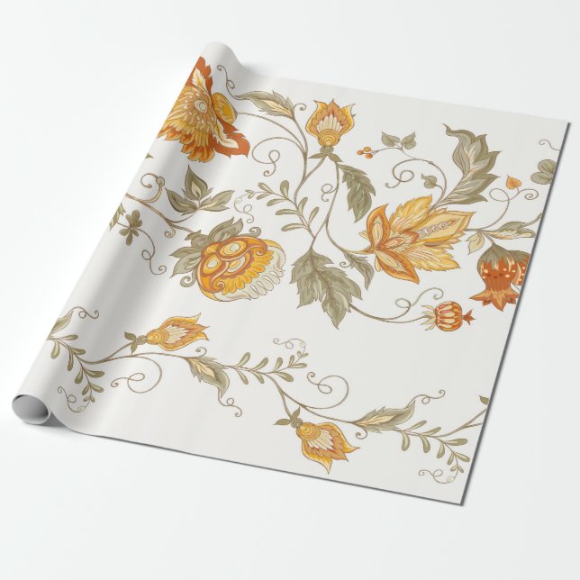 Seamless pattern with stylized ornamental flowers  geschenkpapier (Ungerollt)
