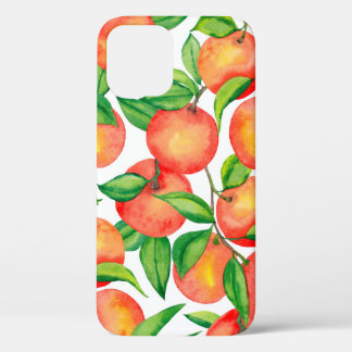 Seamless pattern with watercolor mandarin fruit an Case-Mate iPhone hülle