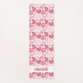 Seamless Pink Hearts Pattern Yoga Mat – Romantic  Yogamatte