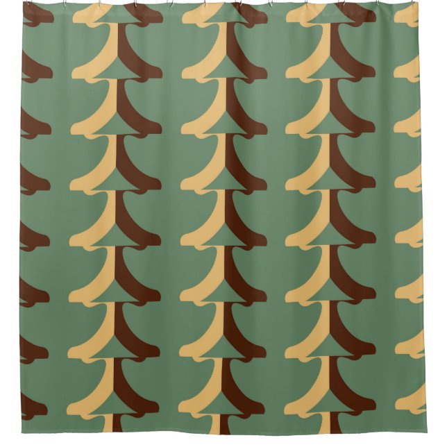 Seamless retro pattern with vertical elements. abs duschvorhang (Vorderseite)