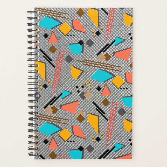 Seamless school geometric memphis shapes pattern s planer (Vorderseite)