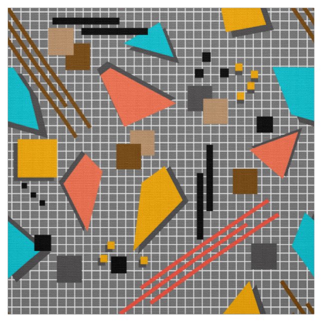 Seamless school geometric memphis shapes pattern s stoff (Muster)