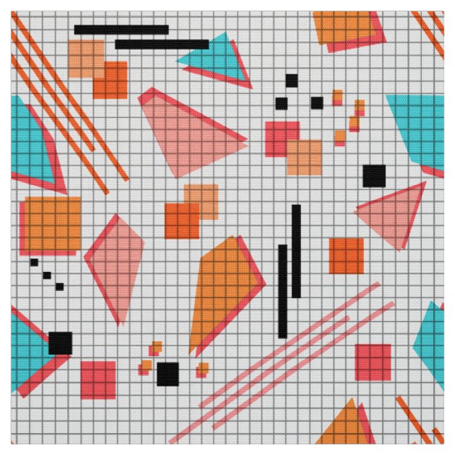 Seamless school geometric memphis shapes pattern s stoff (Muster)