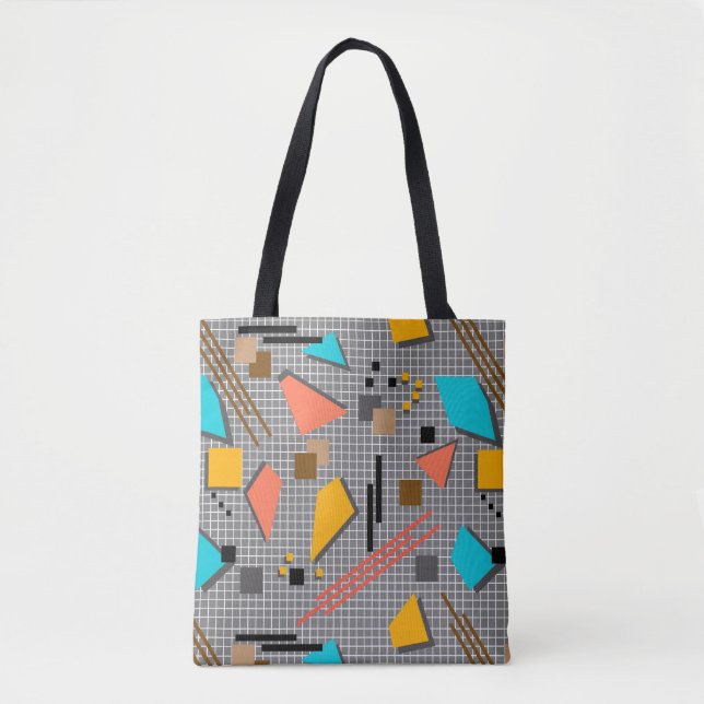 Seamless school geometric memphis shapes pattern s tasche (Vorderseite)