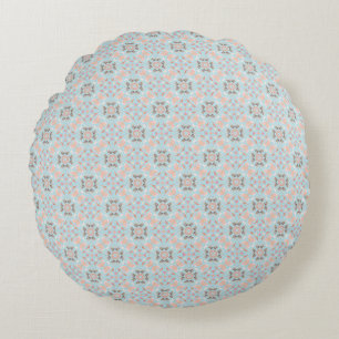 Seamless Sea Themed Patches Rundes Kissen