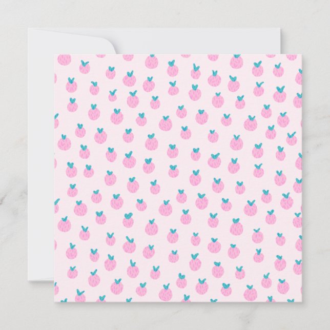Seamless Strawberry Pattern – Pastel Pink Cute  (Vorderseite)