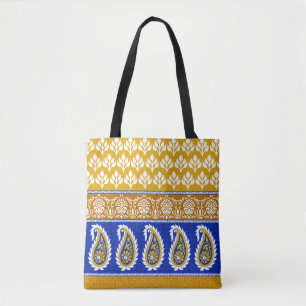 Seamless Traditional Indian Paisley Grenzübergang Tasche