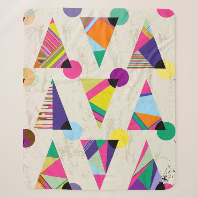 seamless triangle pattern background, hipster retr sherpadecke (Vorderseite)