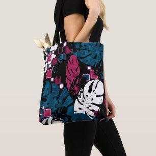 Seamless Tropical Dschungle Blätter Monstera Palm  Tasche