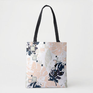 Seamless Tropical Dschungle Blätter Monstera Palm  Tasche