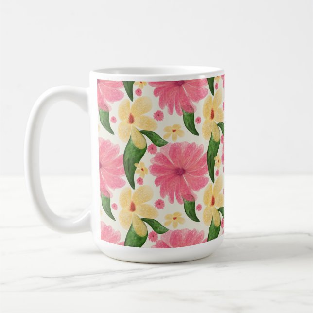 Seamless tropical floral pattern  kaffeetasse (Links)