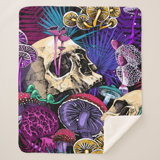 Seamless wallpaper pattern. Bright Magic Psychedel Sherpadecke (Vorderseite)