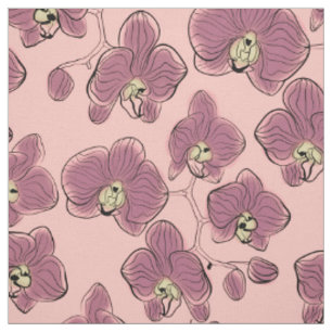 Seamless wassercolor orchius phalaenopsis Blume b Stoff