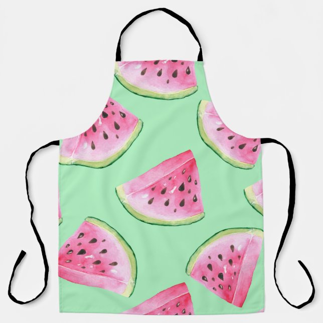 Seamless Watermelon Muster im Wasserfarbenstil Wat Schürze (Vorderseite)