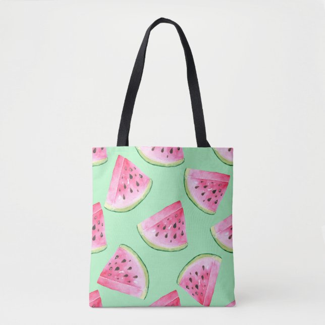 Seamless Watermelon Muster im Wasserfarbenstil Wat Tasche (Vorderseite)