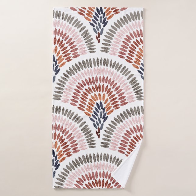 Seamless wavy pattern. Seigaiha design in polka do Badehandtuch (Badehandtuch)