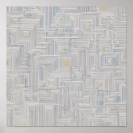 Seamless White Luminous Net Fabric Pattern Poster