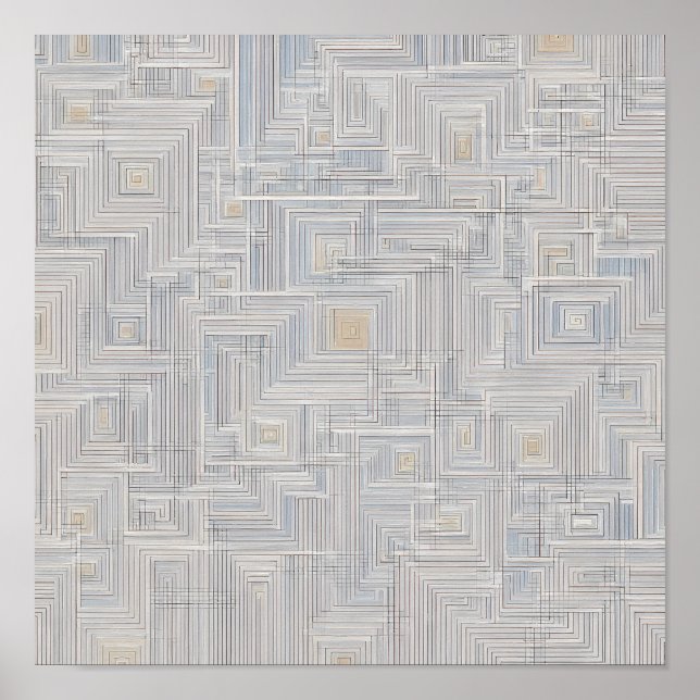 Seamless White Luminous Net Fabric Pattern Poster (Vorne)