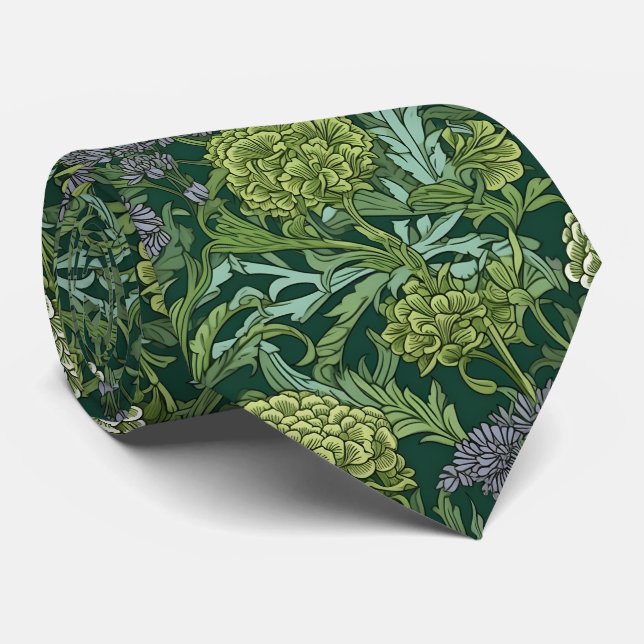 Seamless William Morris style floral pattern Krawatte (Gerollt)