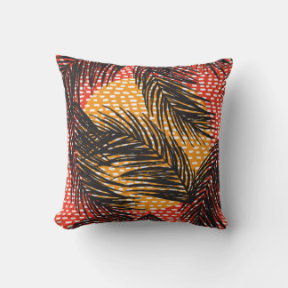 Seamless with black palm leaves and strokes kissen