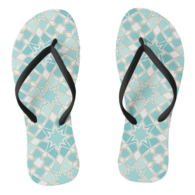 Seamless Zellige Tilework Flip Flops (Fußbett)