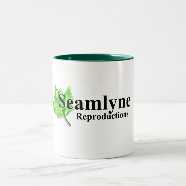 Seamlyne Logo-Tasse (Frühling) Zweifarbige Tasse (Mittel)