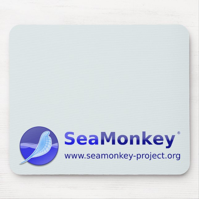 SeaMonkey Projekt - horizontales Logo Mousepad (Vorne)