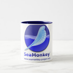 SeaMonkey Projekt - vertikales Logo Zweifarbige Tasse