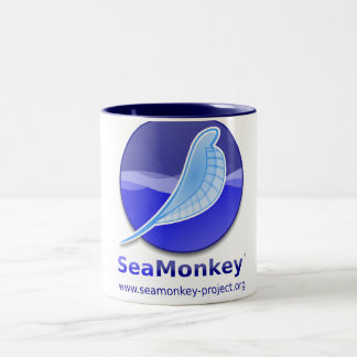SeaMonkey Projekt - vertikales Logo Zweifarbige Tasse