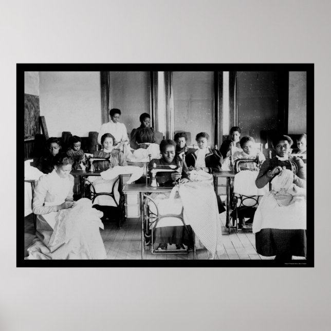 Seamstress Afroamerikaner 1900 Poster (Vorne)