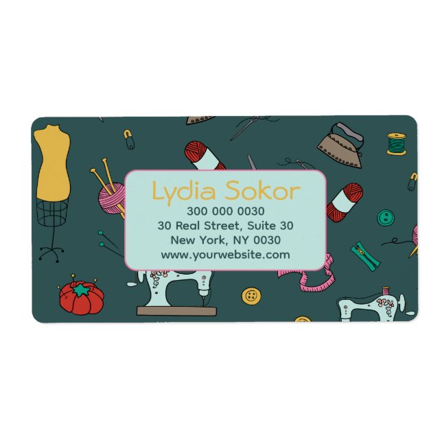 Seamstress Boutique Tailing Étiquette d'expédition (Devant)