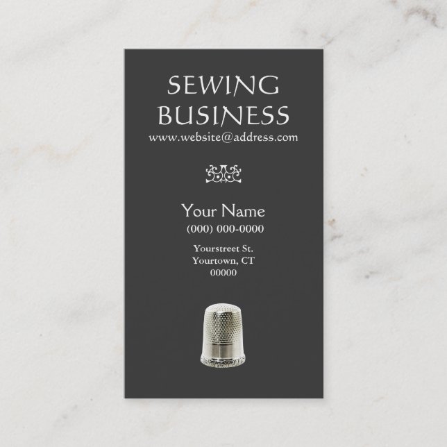 Seamstress Business Card Visitenkarte (Vorderseite)