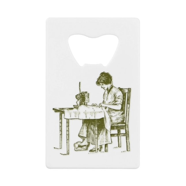 Seamstress-Design Geldbeutel Flaschenöffner (Vorderseite)