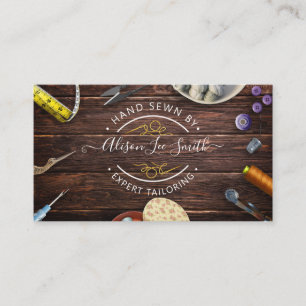 Seamstress- oder Schneider-Schreibtisch Handnähte  Visitenkarte