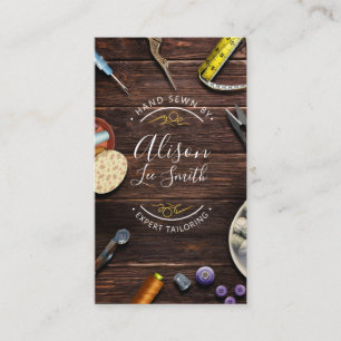 Seamstress- oder Schneider-Schreibtisch Handnähte  Visitenkarte