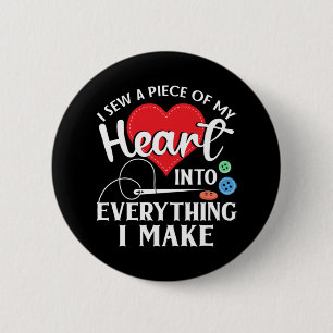 Seamstress Quilting Knitting Button