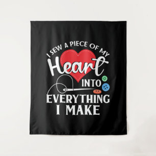 Seamstress Quilting Knitting Wandteppich
