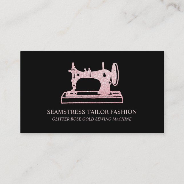 Seamstress Schneider Antique Nähmaschine Visitenkarte (Vorderseite)