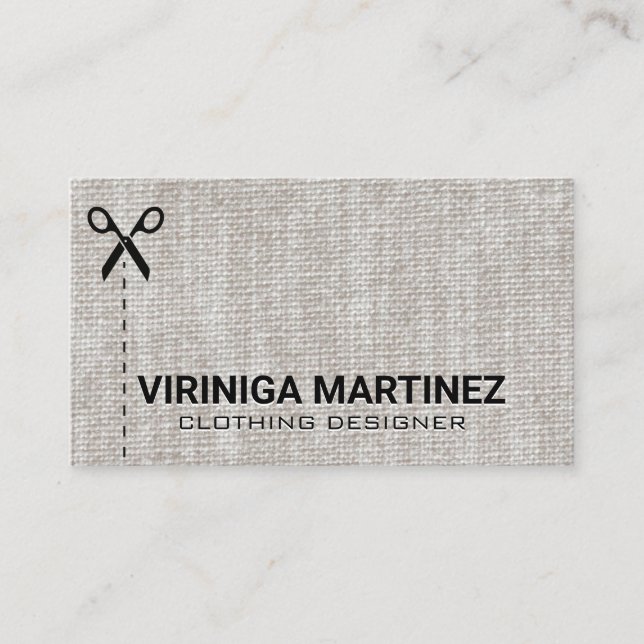 Seamstress Shears | Material Visitenkarte (Vorderseite)