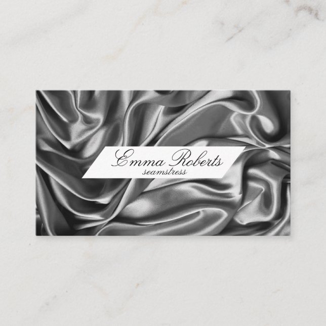 Seamstress Silver Cloud Business Card Visitenkarte (Vorderseite)