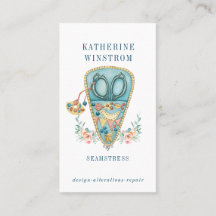Seamstress Tailor Business Card